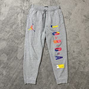 NIKE AIR JORDAN DNA HBR PANTS CARBON HEATHER Jogger Mens M Fleece AV0048-091